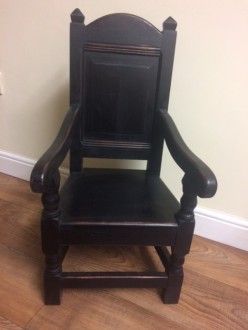 Child's Wainscot Chair in Dark Finish