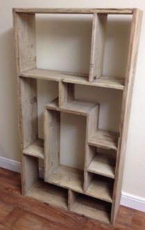 Open Bookcase/Display unit in Reclaimed Elm