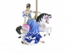 English Ladies Co. Fairground Attraction Carousel Figure - Blue Colourway